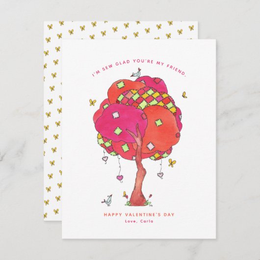 Naai Cute Valentijn Vakantiekaart Feestdagenkaart (Voorkant / Achterkant)