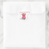 Naai de geweldige naald en het katoen ronde sticker (Tas)