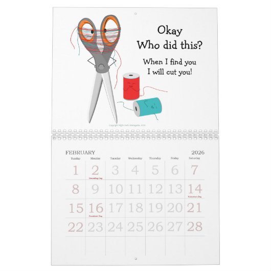 Naai- en Ambachtkalender Kalender (Feb 2026)