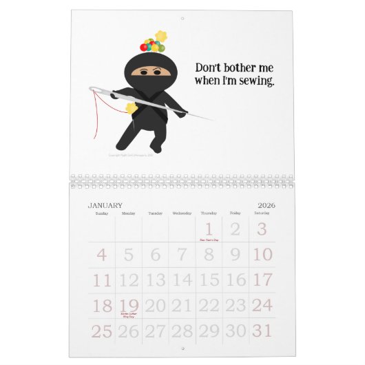 Naai- en Ambachtkalender Kalender (Jan 2026)