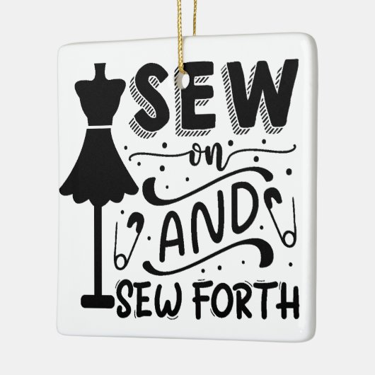 Naai en Naai Forth Keramisch Ornament (Links)