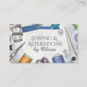 Naai- en verbouwingsdiensten - Waterverf Art Visitekaartje (Voorkant)