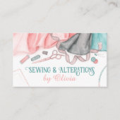 Naai- en verbouwingsdiensten - Waterverf Art Visitekaartje (Voorkant)