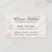 Naai- en verbouwingsdiensten - Waterverf Art Visitekaartje (Achterkant)