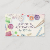 Naai- en verbouwingsdiensten - Waterverf Art Visitekaartje (Voorkant)