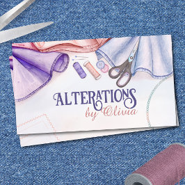 Naai- en verbouwingsdiensten - Waterverf Art Visitekaartje