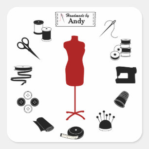 Naai het goed op maat gemaakte stickers