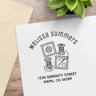 Naai Hobby Adresboog Rubberstempel