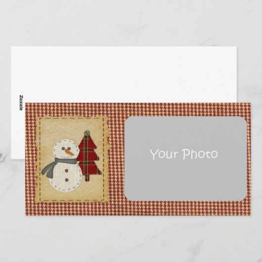 Naai kerst fotokaart feestdagenkaart (Voorkant / Achterkant)