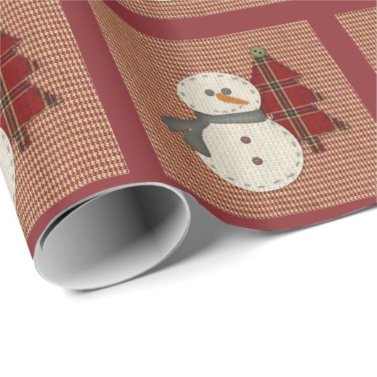 Naai kerst inpakpapier (Rol Hoek)