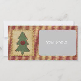 Naai Kerstboom Aangepaste Kerst Foto Kaart