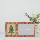 Naai Kerstboom Aangepaste Kerstmis Fotokaart Feestdagenkaart (Staand voorkant)