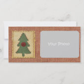 Naai Kerstboom Aangepaste Kerstmis Fotokaart Feestdagenkaart (Voorkant)