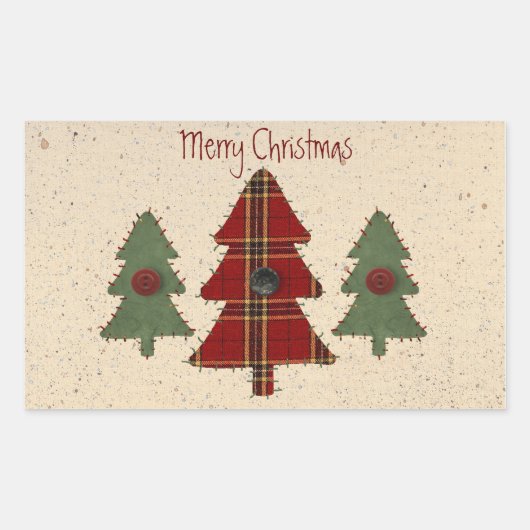 Naai kerstboom Sticker (Voorkant)