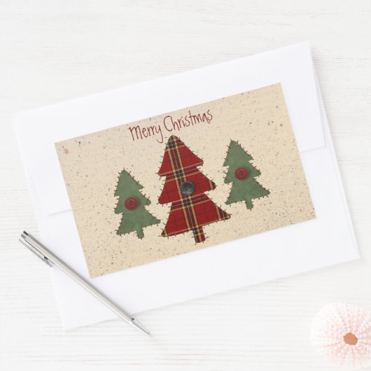 Naai kerstboom Sticker (Envelop)