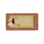 Naai kerstcadeau label (Voorkant)