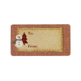 Naai kerstcadeau label