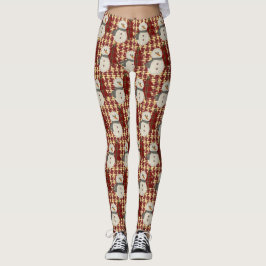 Naai Kerstmis Sneeuwman Leggings