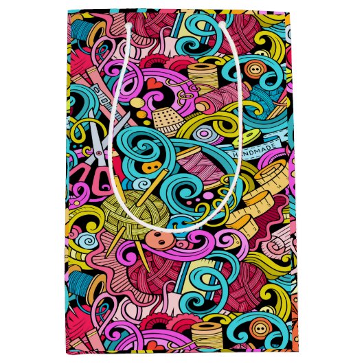 Naai kostbaar naai- en breipapier Tas Medium Cadeauzakje (Voorkant)