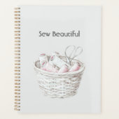 Naai Mooie Blos Roze Witte Draadmand Planner (Voorkant)