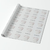 Naai Mooie Roze Witte Draadmand Cadeaupapier (Uitgerold)