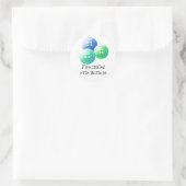 Naai Ontwerp Ronde Sticker (Tas)