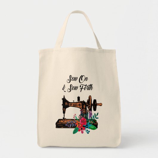 naai op de naaimachine en de molen tote bag (Voorkant)