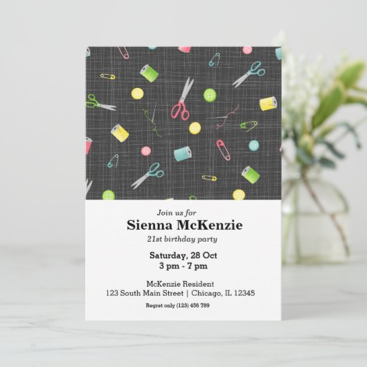 Naai patroon kaart (Staand voorkant)