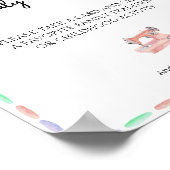 Naai veel liefde roze Waterverf familietradities Poster (Hoek)