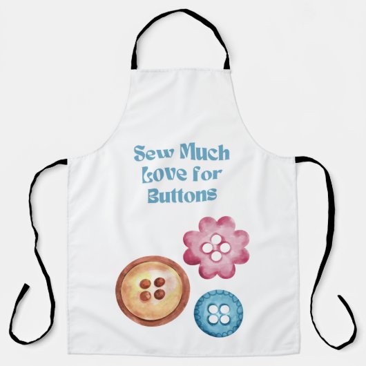 Naai veel liefde voor Buttonnen Craft Schort (Voorkant)