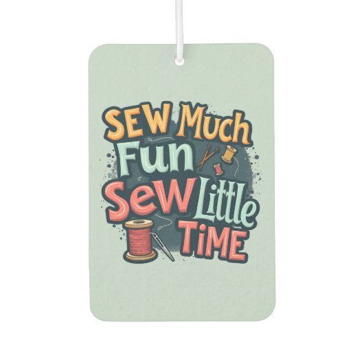 Naai veel plezier Naai weinig tijd Retro Stitch Ar Luchtverfrisser (Voorkant)