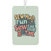 Naai veel plezier Naai weinig tijd Retro Stitch Ar Luchtverfrisser (Achterkant)