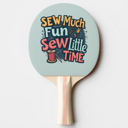 Naai veel plezier Naai weinig tijd Retro Stitch Ar Tafeltennisbatje (Achterkant)