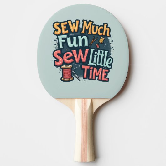 Naai veel plezier Naai weinig tijd Retro Stitch Ar Tafeltennisbatje (Voorkant)
