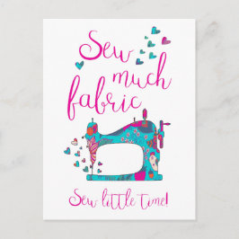 Naai veel stof naaien Briefkaart