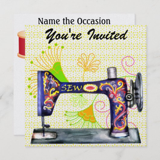 Naai zo uitnodiging - SRF (Voorkant / Achterkant)