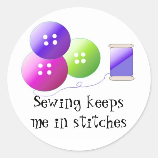 Naaiaccessoires Ronde Sticker (Voorkant)