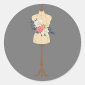  naaiachtige kleding ronde sticker (Voorkant)