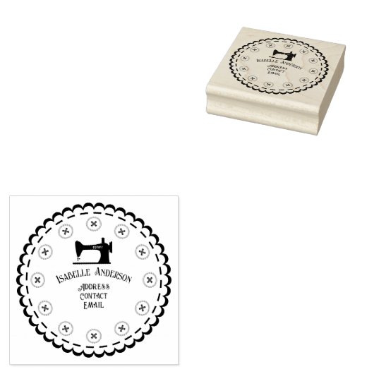 Naaiadres Rubberstempel (Gestempeld)