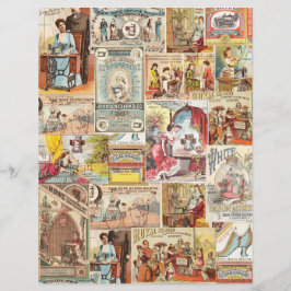 Naaiadvertenties Scrapbook Paper