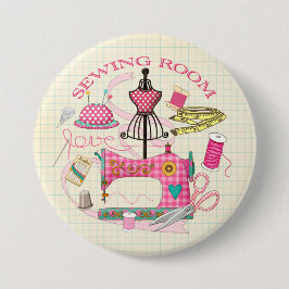 Naaibadge Ronde Button 7,6 Cm