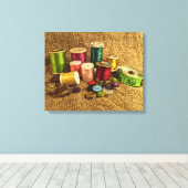 Naaibenodigdheden Canvas Afdruk (Insitu (Houten vloer))