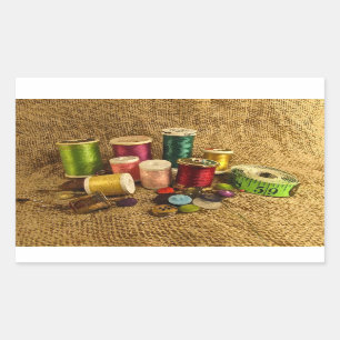 Naaibenodigdheden Rechthoekige Sticker