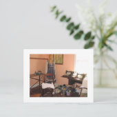 Naaibenodigdheden van de oude dagen briefkaart (Staand voorkant)