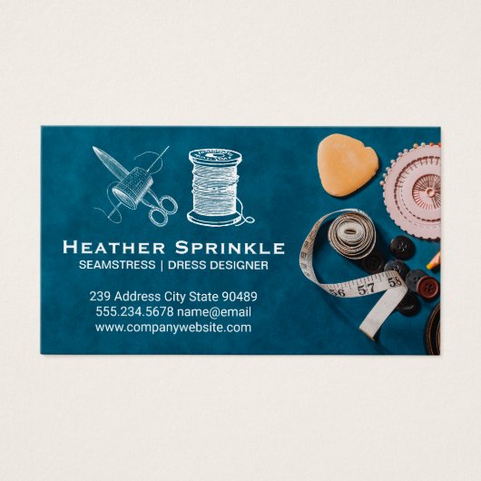 naaibrei | Schaar met schroefdraad Visitekaartje (Voorkant)