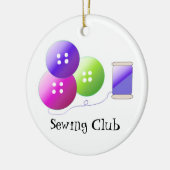 Naaiclub - Noties Keramisch Ornament (Links)