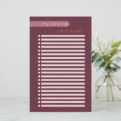 naaicontrolelijst aubergine (Staand voorkant)