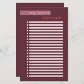 naaicontrolelijst aubergine (Voorkant / Achterkant)