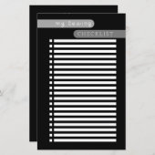 naaicontrolelijst zwart wit (Voorkant / Achterkant)