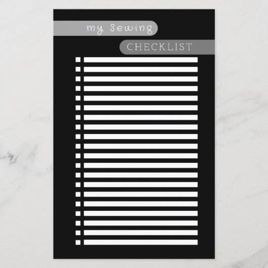 naaicontrolelijst zwart wit (Voorkant)